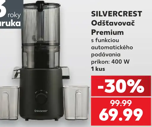 Silvercrest Odšťavovač Premium s automatickým podávaním