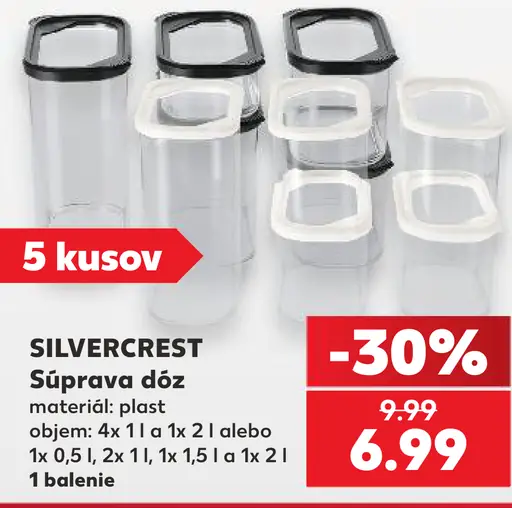 SilverCrest súprava dóz