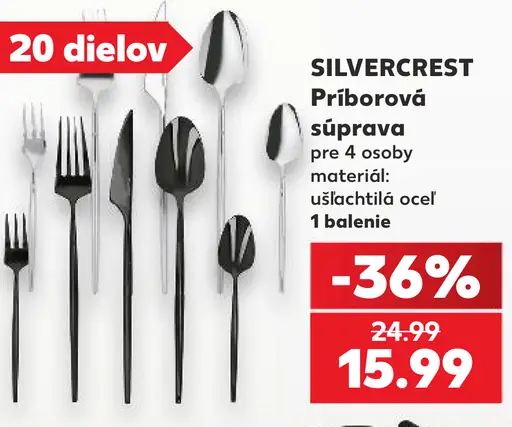 SilverCrest príborová súprava pre 4 osoby