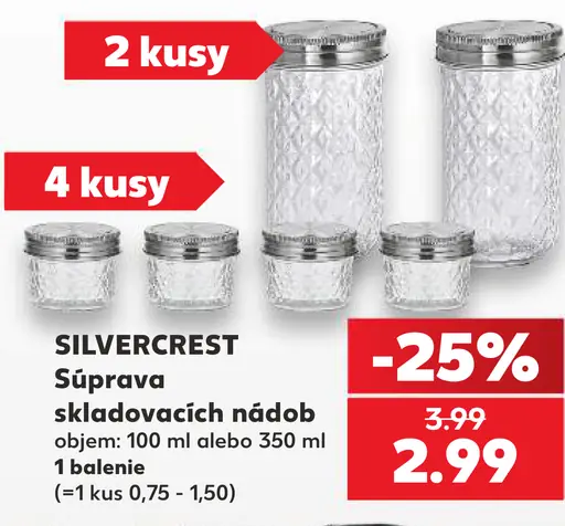 SilverCrest súprava skladovacích nádob