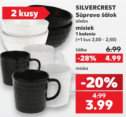 SilverCrest súprava šálok