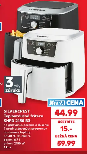 Silvercrest teplovzdušná fritéza
