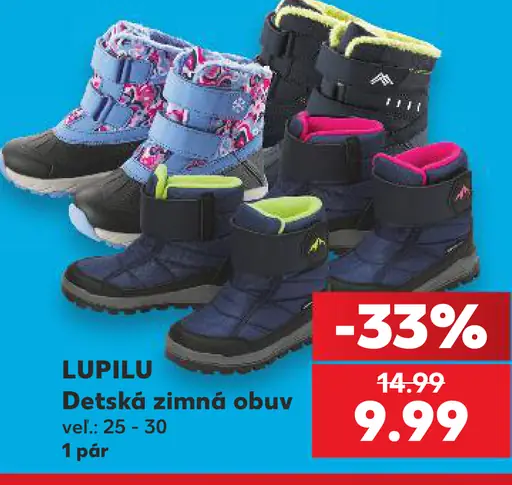 Detská zimná obuv, veľkosti 25 – 30