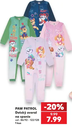 Paw Patrol Detský overal na spanie