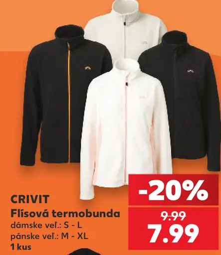 CRIVIT flísová termobunda