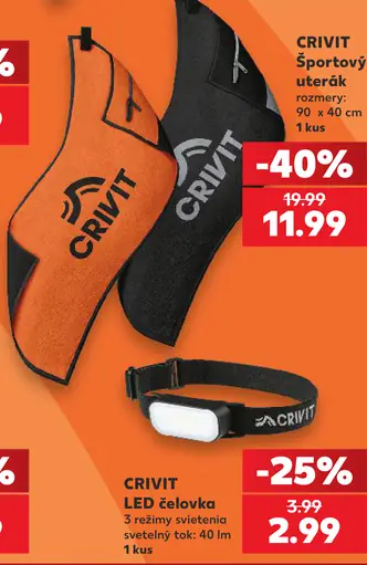 CRIVIT Športový uterák
