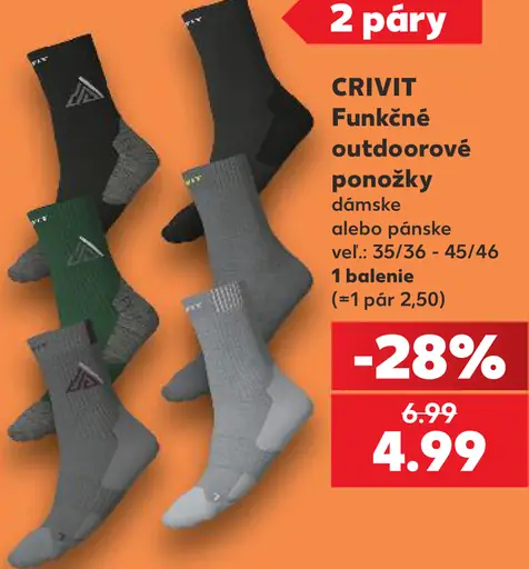 CRIVIT Funkčné outdoorové ponožky