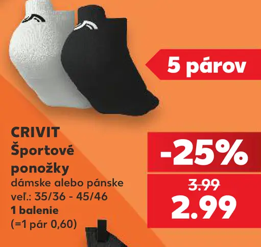 CRIVIT športové ponožky – dámske alebo pánske