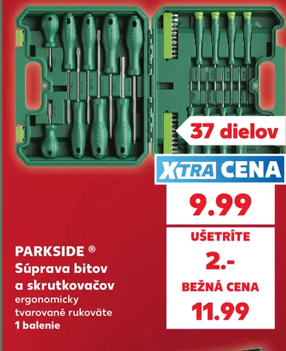 Parkside súprava skrutkovačov alebo klieští
