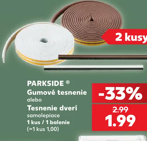 Parkside gumové tesnenie alebo tesnenie dverí