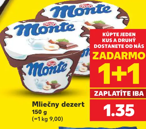 Zott Monte Maxi mliečny dezert