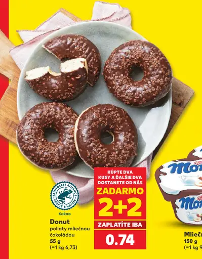 Donut poliaty mliečnou čokoládou