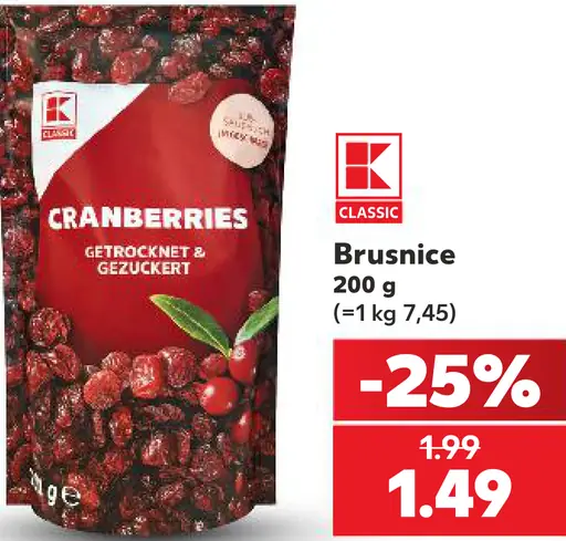 K-Classic sušené brusnice