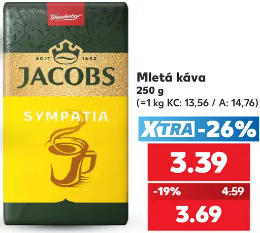 Jacobs Sympatia Káva pražená mletá