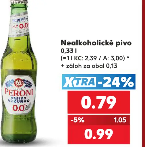 Peroni Nastro Azzurro nealkoholické pivo