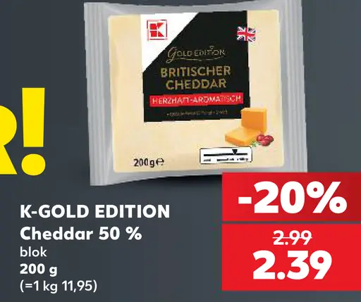 K-Gold Edition Cheddar 50 % blok