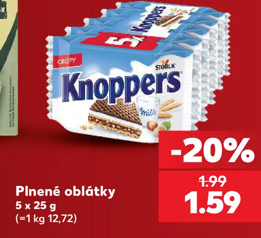 Knoppers plnené oblátky