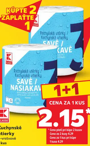 K-Classic Kuchynské utierky 3-vrstvové