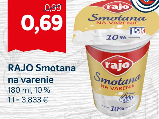 RAJO SMOTANA NA VARENIE