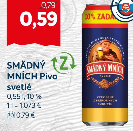 SMÁDNY MNICh Pivo svetlé