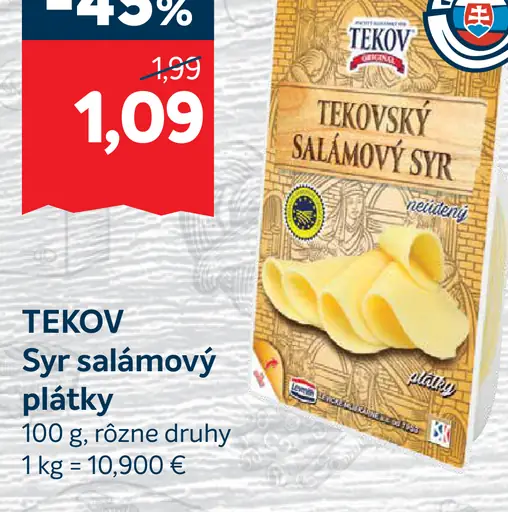 Tekovský salámový syr