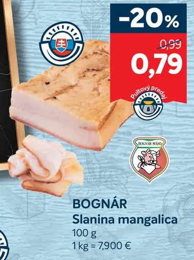 Bognár slanina Mangalica