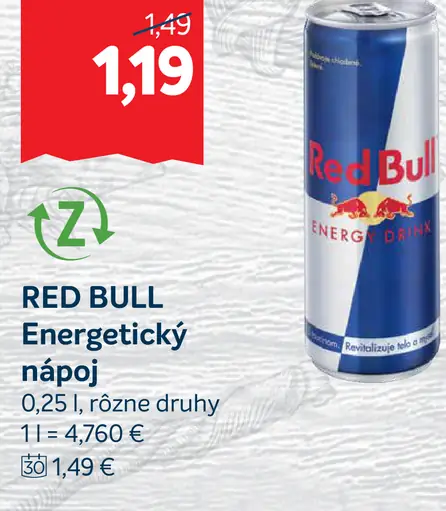 Red Bull energetický nápoj