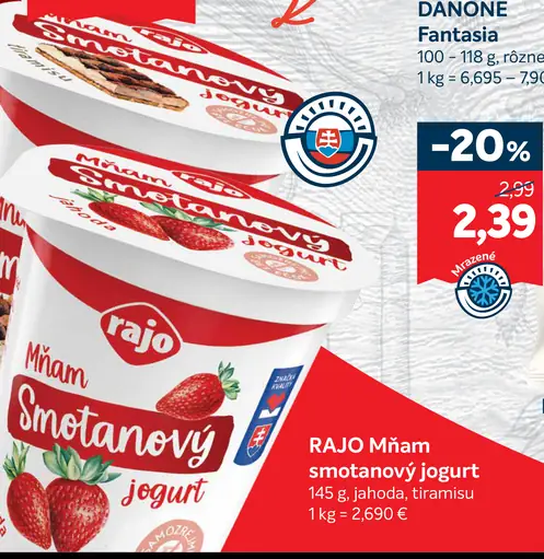 Rajo Mňam smotanový jogurt