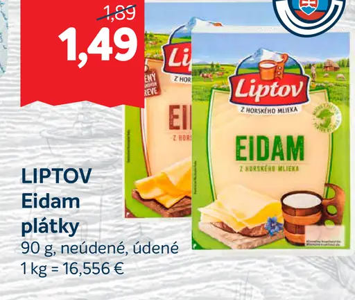 Eidam plátky