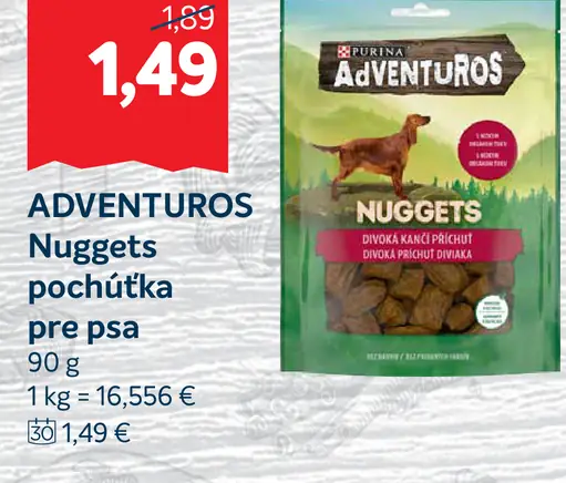 ADVENTUROS Nuggets pochúťka pre psa