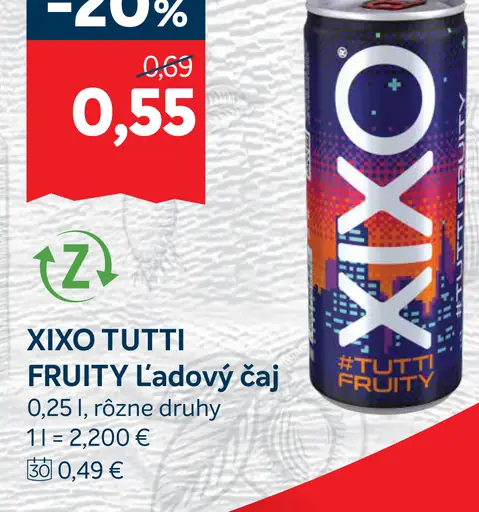 Xixo Tutti Fruity Ľadový čaj