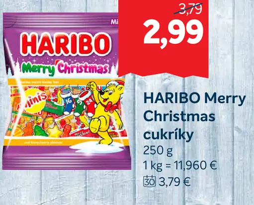 HARIBO Merry Christmas cukríky