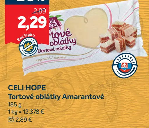 Celi Hope Tortové oblátky Amarantové