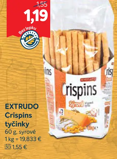 EXTRUDO CRISPINS TYČINKY