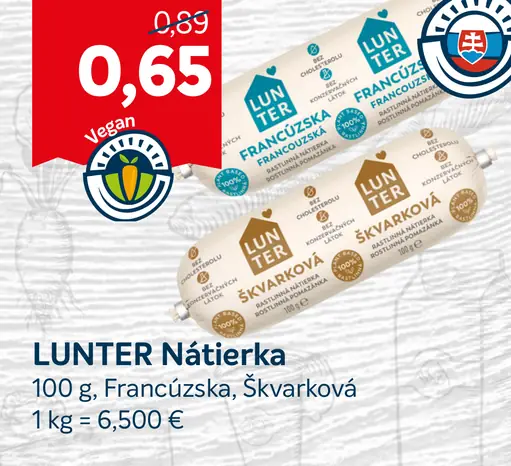 LUNTER Nátierska