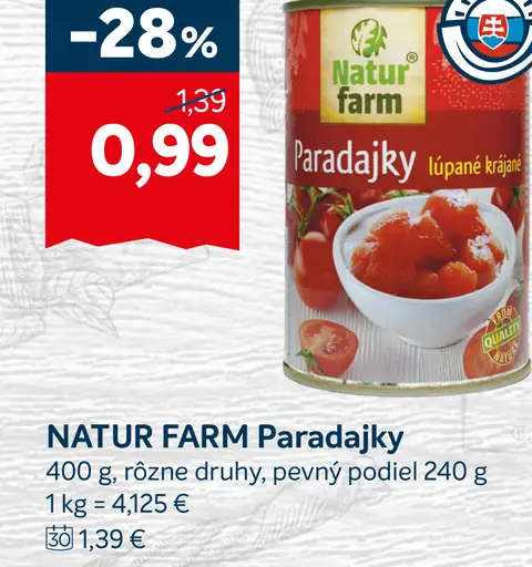 NATUR FARM Paradajky