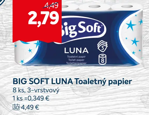 BIG SOFT LUNA TOALETNÝ PAPIER