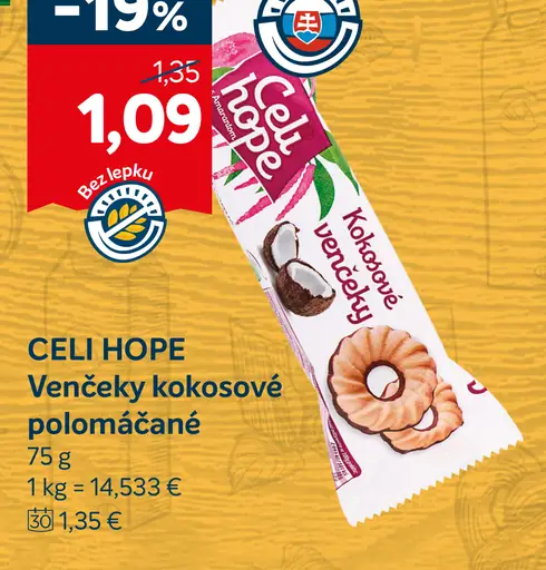 CELI HOPE Venčkáry kokosové polomáčané