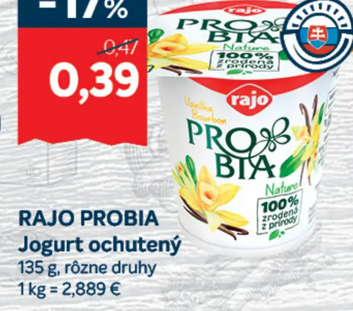 RAJO PROBIA JOGURT OCHUTENÝ