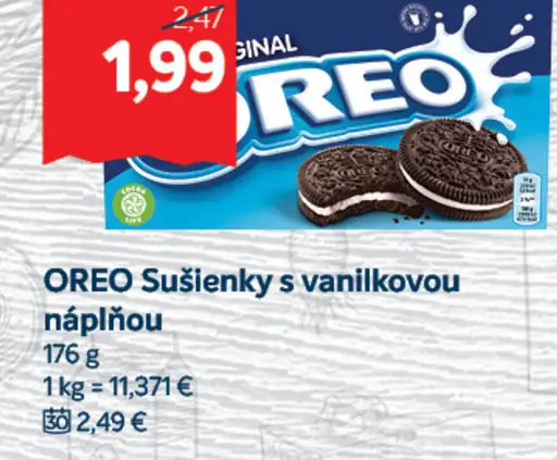 Oreo Sušienky s vanilkovou náplňou