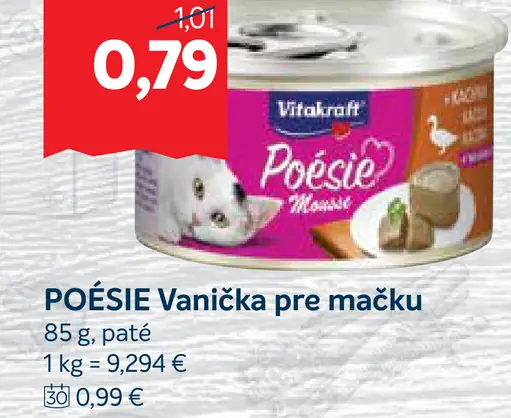 Poésie vanička pre mačku