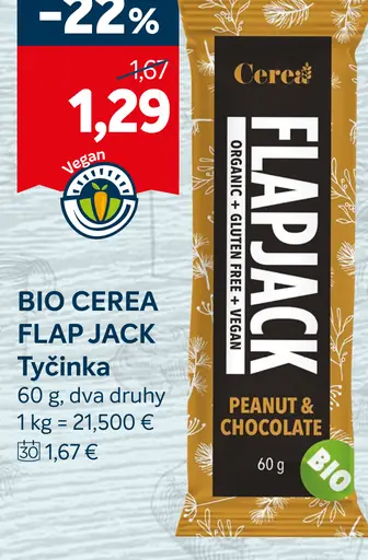 BIO CEREA FLAP JACK Tyčinka