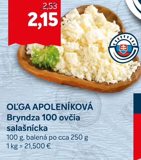 Bryndza 100 ovčia salašnická