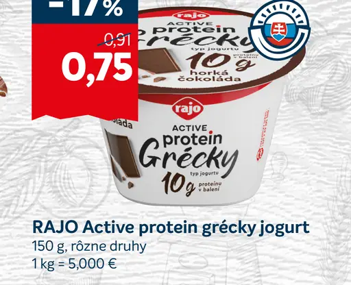 RAJO Active protein grécký jogurt