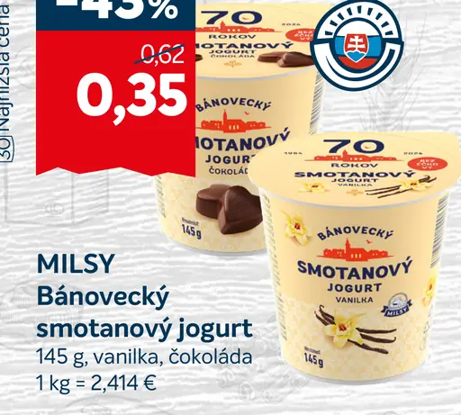 Bánovecký smotanový jogurt