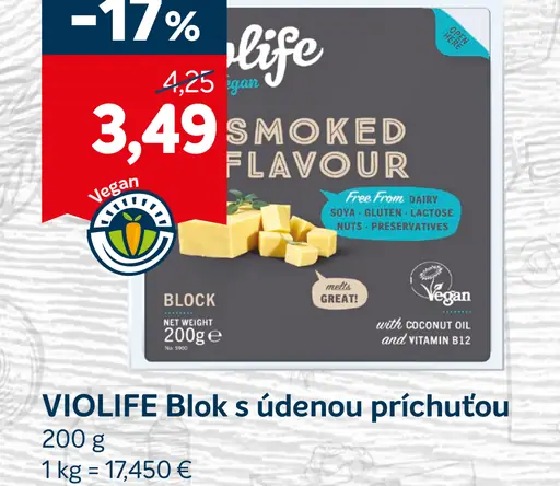 VIOLIFE Blok s údenou príchuťou