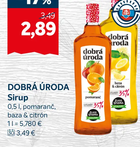 DOBRÁ ÚRODA sirup