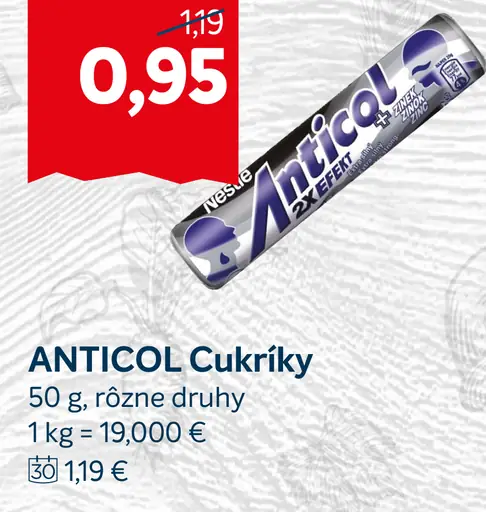 Anticol cukríky