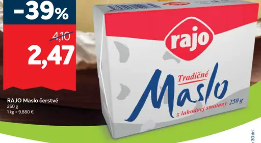Rajo Tradičné maslo z lahodnej smotany