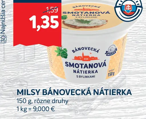 Milsy Smotanová nátierka